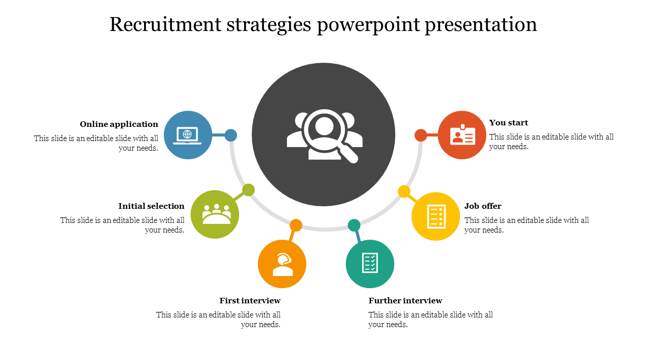 Recruitment Strategies PowerPoint Template and Google Slides